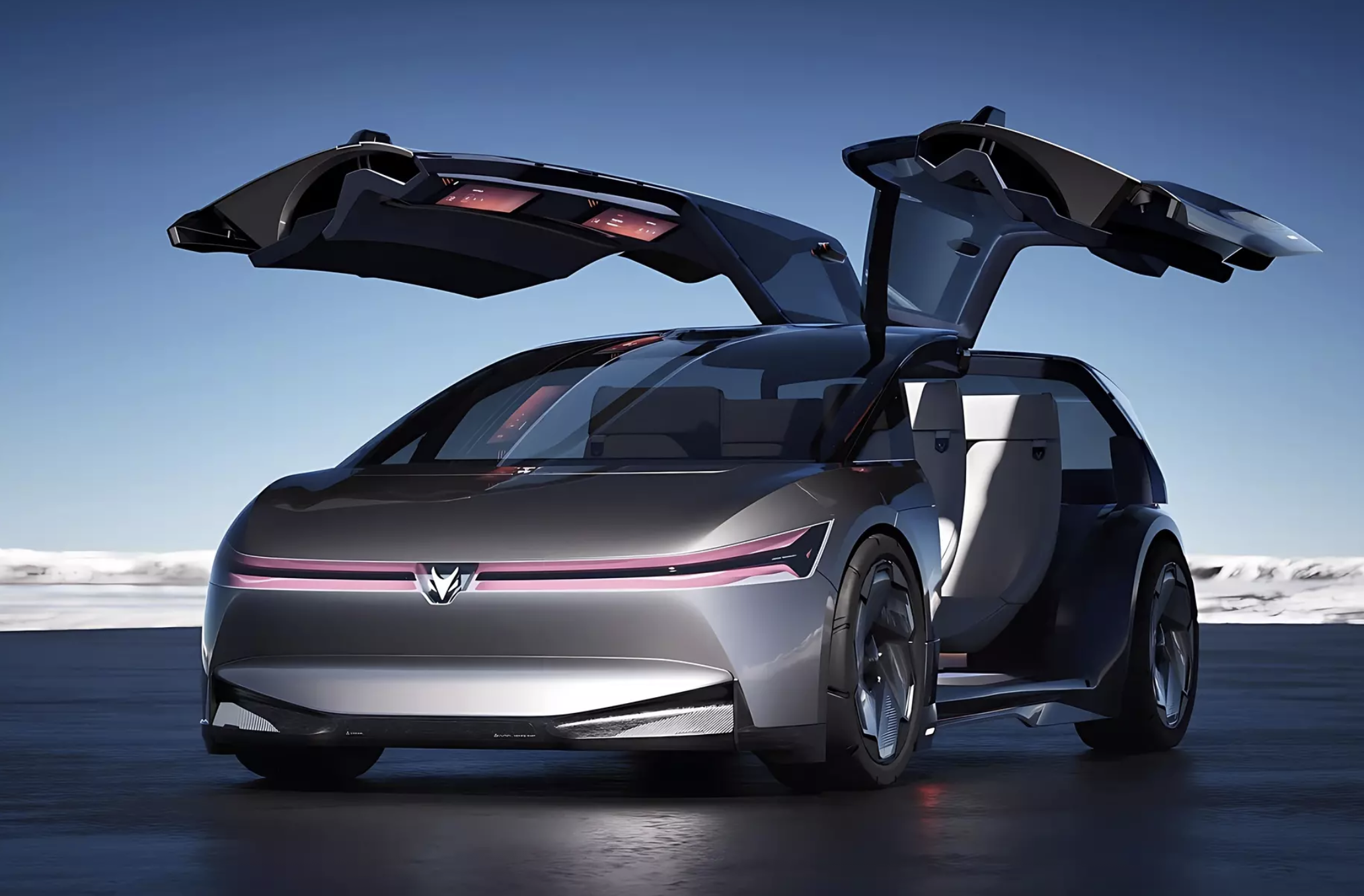 Новый электрокар с «крыльями чайки» от BAIC!