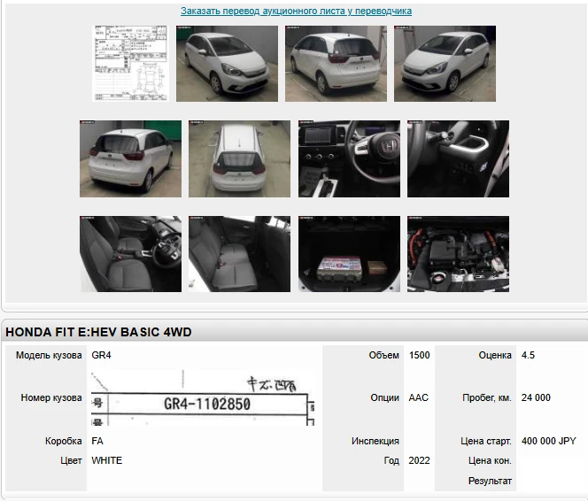 Honda Fit, 2022г, полный привод, вариатор