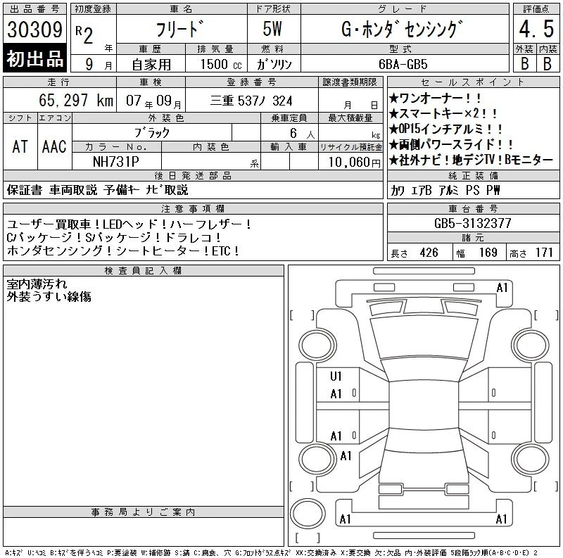 Honda Freed, 2020г, передний привод, вариатор