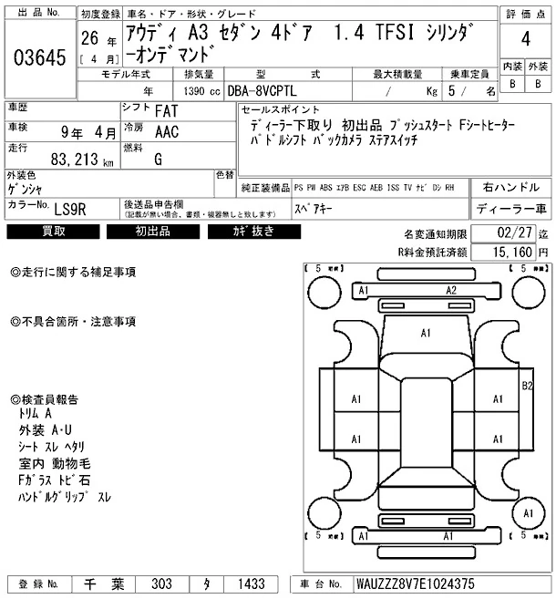 Audi A3, 2014г, передний привод, робот