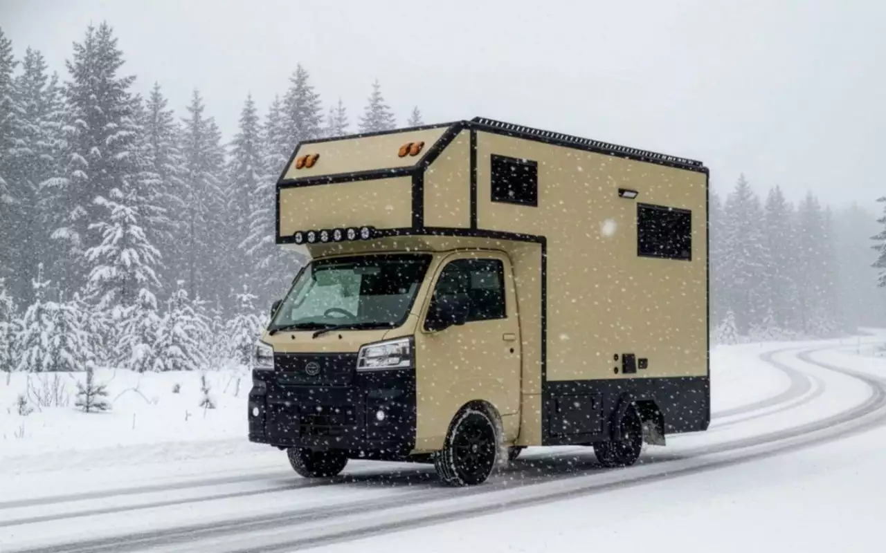 Японская компания Direct Cars показала, что комфортное путешествие возможно и в компактном автодоме.