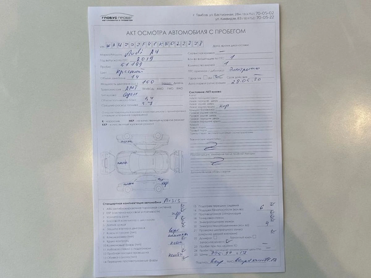 Audi A4, 2019г, передний привод, робот