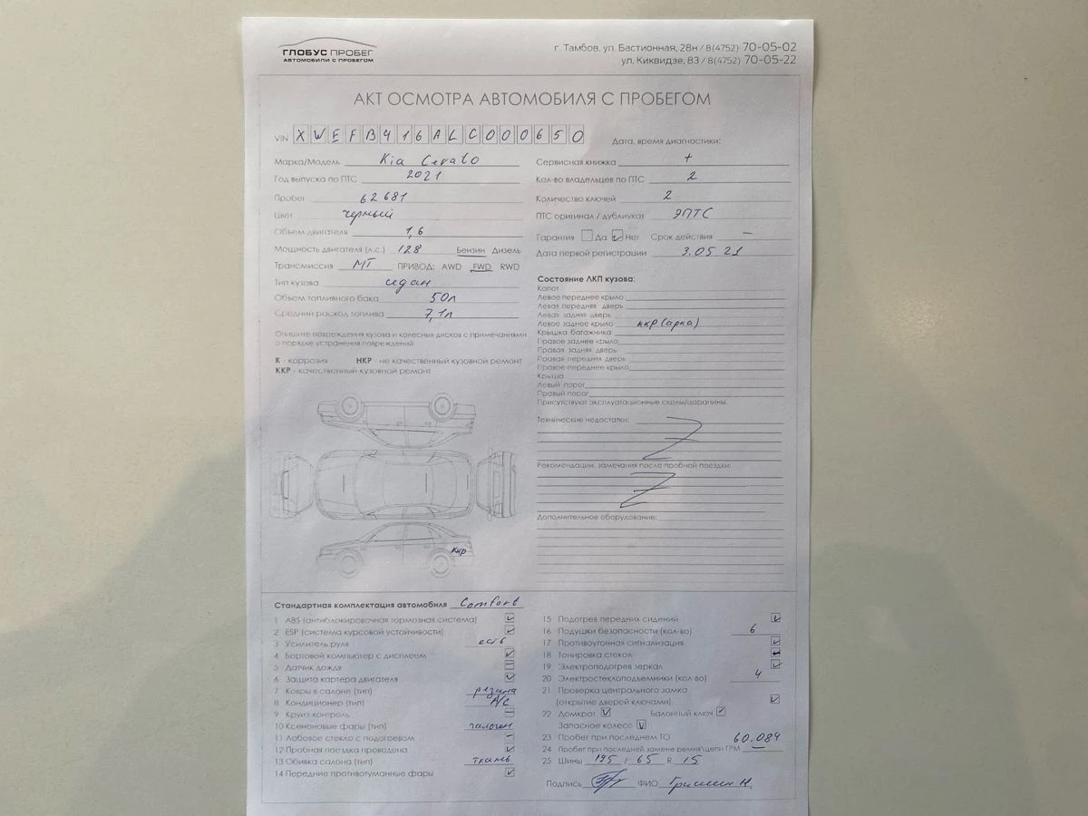 Kia Cerato, 2021г, передний привод, механика